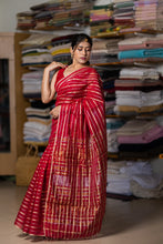 Load image into Gallery viewer, PARTHIVI COTTON ACR RED SAREE
