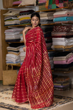 Load image into Gallery viewer, PARTHIVI COTTON ACR RED SAREE
