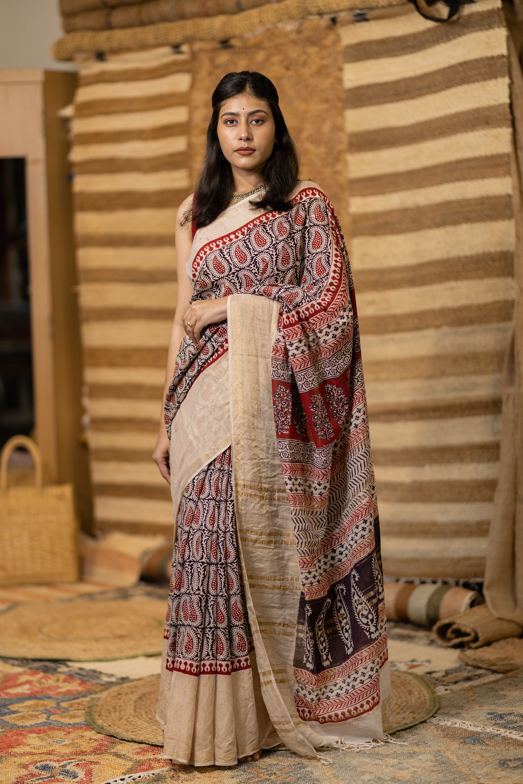 BAGHMATI 12 COTTON HAND BLOCK PRINT SAREE