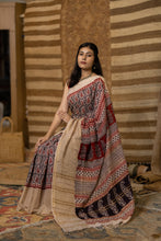 Load image into Gallery viewer, BAGHMATI 12 COTTON HAND BLOCK PRINT SAREE
