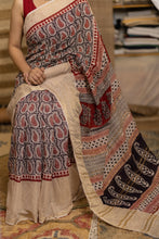 Load image into Gallery viewer, BAGHMATI 12 COTTON HAND BLOCK PRINT SAREE
