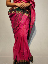 Load image into Gallery viewer, VIDYA COTTON ZARI RANI HANDMADE SAREE
