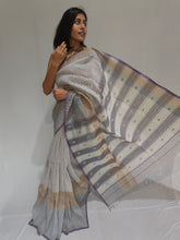 Load image into Gallery viewer, RAMYA COTTON BY LINEN HANDMADE SAREE
