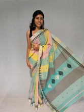 Load image into Gallery viewer, SHIKHRI COTTON BY LINEN HANDMADE SAREE
