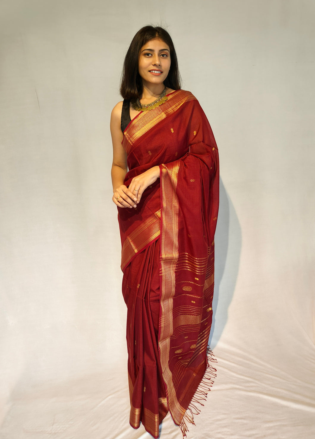 KALAWATI AHINSA SILK DOBBY BOOTI HANDMADE SAREE