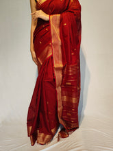 Load image into Gallery viewer, KALAWATI AHINSA SILK DOBBY BOOTI HANDMADE SAREE
