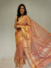 Load image into Gallery viewer, REWA 1 COTTON LINEN ZARI DOBBY HANDWOVEN SAREE
