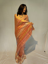 Load image into Gallery viewer, REWA 1 COTTON LINEN ZARI DOBBY HANDWOVEN SAREE
