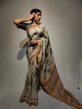 Load image into Gallery viewer, ANUSHA COTTON KHADI ECOPRINT HANDWOVEN SAREE
