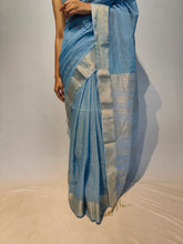 Load image into Gallery viewer, KALAWATI COTTON LINEN DOBBY BOOTI HANDWOVEN SAREE
