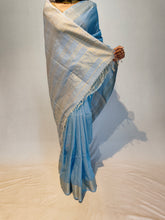 Load image into Gallery viewer, KALAWATI COTTON LINEN DOBBY BOOTI HANDWOVEN SAREE
