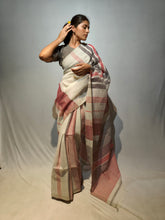 Load image into Gallery viewer, LINEN-LI LINEN HANDWOVEN SAREE
