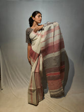 Load image into Gallery viewer, LINEN-LI LINEN HANDWOVEN SAREE
