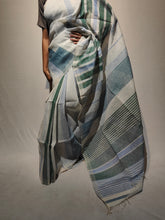 Load image into Gallery viewer, LINEN-LI LINEN HANDWOVEN SAREE
