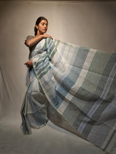 Load image into Gallery viewer, LINEN-LI LINEN HANDWOVEN SAREE
