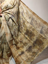 Load image into Gallery viewer, QUEEN COTTON LINEN DOBBY ECO PRINT SAREE
