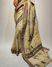 Load image into Gallery viewer, KALSI COTTON DOBBY ECO PRINT HANDWOVEN SAREE
