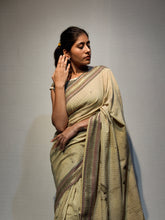 Load image into Gallery viewer, KALSI COTTON DOBBY ECO PRINT HANDWOVEN SAREE
