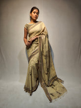 Load image into Gallery viewer, KALSI COTTON DOBBY ECO PRINT HANDWOVEN SAREE
