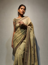 Load image into Gallery viewer, KALSI COTTON DOBBY ECO PRINT HANDWOVEN SAREE
