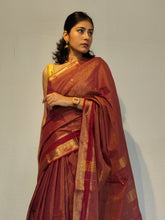 Load image into Gallery viewer, SUNEIRA COTTON ZARI TISSUE HANDWOVEN SAREE
