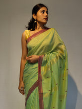 Load image into Gallery viewer, PATTI COTTON DOBBY BOOTI HANDWOVEN SAREE
