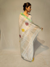 Load image into Gallery viewer, PATTI COTTON DOBBY BOOTA BOOTI HANDWOVEN SAREE
