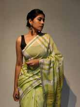 Load image into Gallery viewer, BRAHMI COTTON LINEN DOBBY BOOTI HANDWOVEN SAREE
