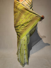 Load image into Gallery viewer, BRAHMI COTTON LINEN DOBBY BOOTI HANDWOVEN SAREE
