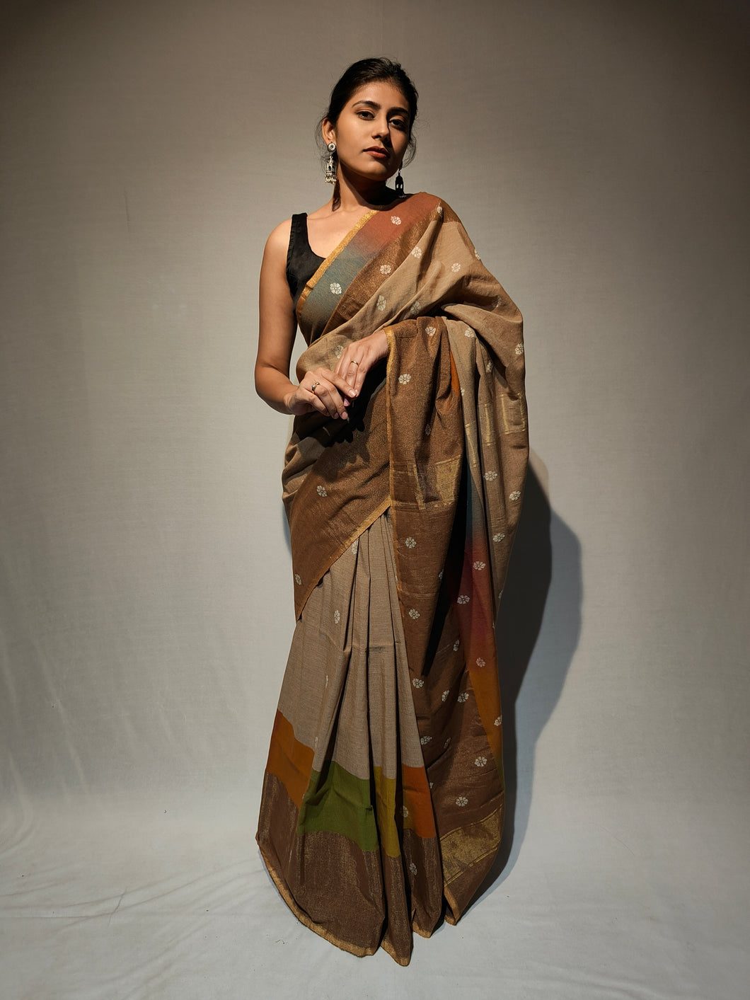 SINNI COTTON BOOTI HANDWOVEN SAREE