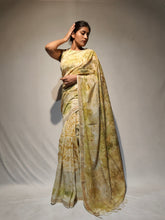 Load image into Gallery viewer, PRABHATI COTTON ECO PRINT HANDWOVEN SAREE
