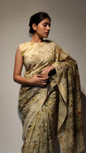 Load image into Gallery viewer, GENDA COTTON DOBBY ECO PRINT HANDWOVEN SAREE
