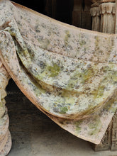 Load image into Gallery viewer, VRUNA LINEN ECO PRINT DYED HANDWOVEN SAREE
