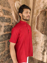 Load image into Gallery viewer, BAMBOO MANJISTHA NATURAL DYE HALF SHORT KURTA
