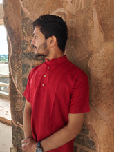 Load image into Gallery viewer, BAMBOO MANJISTHA NATURAL DYE HALF SHORT KURTA
