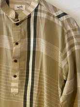 Load image into Gallery viewer, BEIGE COTTON STRIPES KURTA
